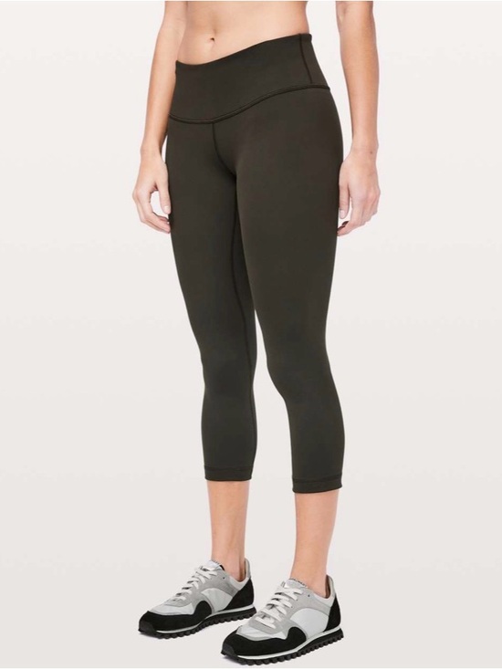lululemon athletica Pants - Lululemon Wunder Under Crop III 21” Dark Olive Luxtreme Leggings Size 8